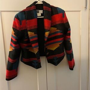 Rhonda Stark Size M Women’s Vibrant Southwest Wool Blend Jacket